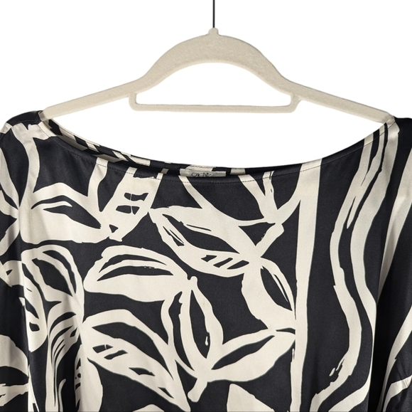 Vintage Cache Silk Glam Bat Wing Sleeve Whimsical Smocked Top Chic Blouse Size S - Picture 3 of 8